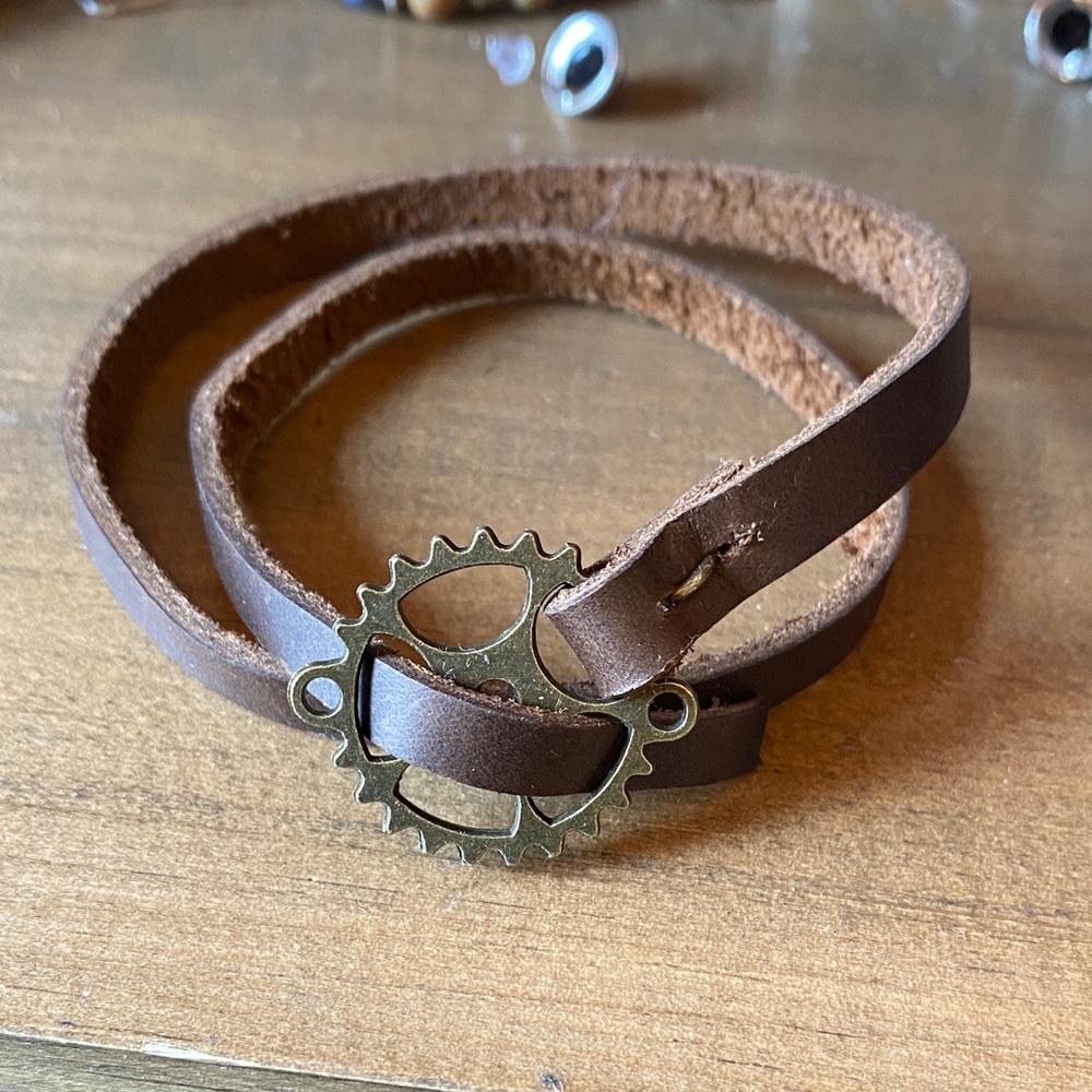 Brown Leather Men's Bracelet